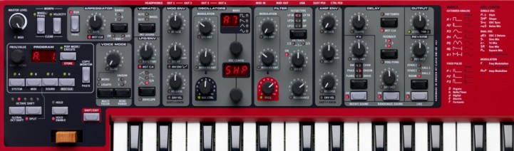 The Nord Lead A1 panel